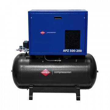 Compresor de aire silencioso de dos pistones APZ 500-200 10 bar 4 CV / 3 kW 378 l/min 200 l