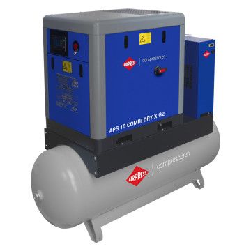 Compresor de tornillo APS 10 Combi Dry X G2 10 bar 10 CV / 7.5 kW 970 l/min 500 L