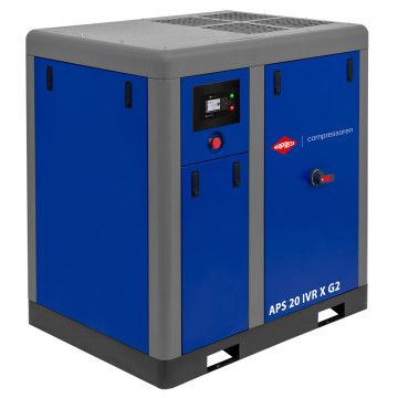 Compresor de tornillo APS 20 IVR X G2 10 bar 20 CV/15 kW 820-2200 l/min Compresor de tornillo APS 20 IVR X G2 10 bar 20 CV/15 kW 820-2200 l/min