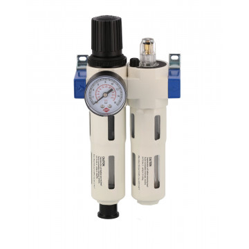 Separador de aceite/agua válvula reductora de presión y engrasador 1/4" 15 bar