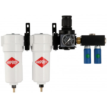 Sistemas de filtración de aire de pintar con regulator y acoplamientos (2 filtros CKL-PP, Ms 0.1 micrómetros)