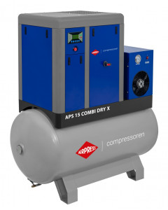 Compresor de tornillo APS 15 Combi Dry X 10 bar 15 CV 1410 l/min 500 Lts.