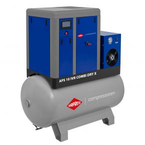 Compresor de tornillo APS 10 IVR Combi Dry X 10 bar 10 CV/7.5 kW 330-970 l/min 500 l