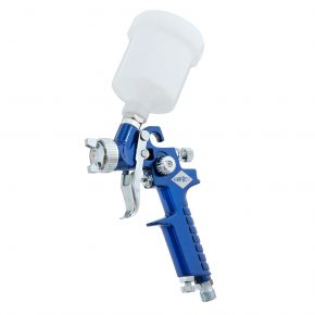 Mini pistola de pintura HVLP 2 bar 1 mm boquilla 125 ml vaso