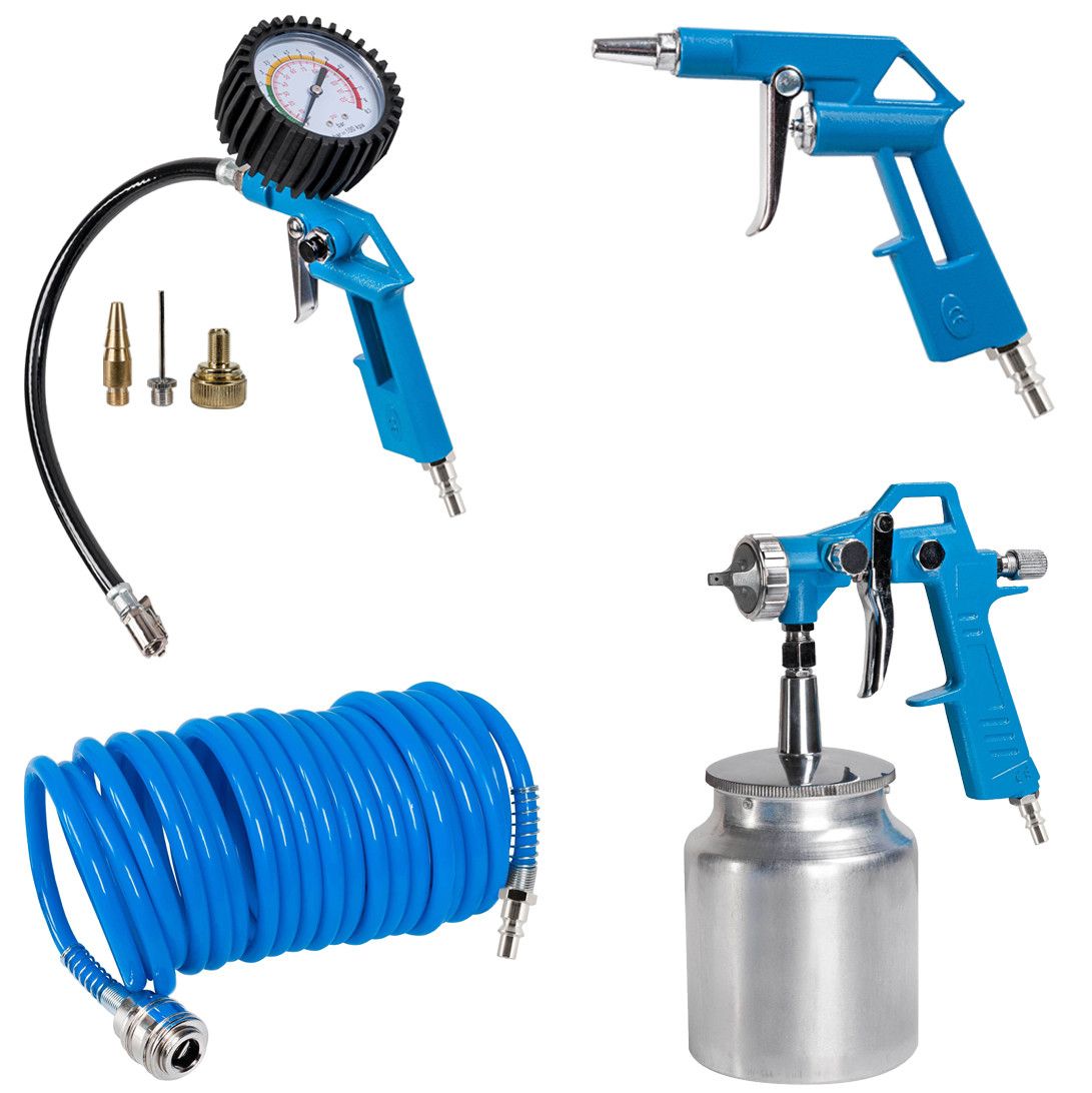 Conjunto de 7 accesorios neumáticos con acoplamientos Orion | Airpress